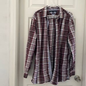Tommy Hilfiger Men’s Plaid Button Down shirt- XL